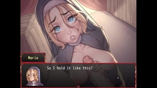 Harem in another World [ HAREM Hentai Game ] Ep.9 Teaching NUN how to Give a BLOWJOB!