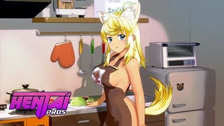 HENTAI PROS - Loyal Wolf Girl Waifu Delivers Wild Sex, Steamy Baths, and Creampie Fun every Day