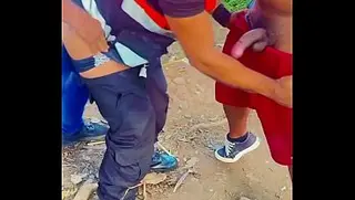 Slapping porn video – Orgy in the woods with the construction worker
