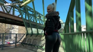 FUCKDATE Public in the Suspension Railway made Clear | i'll take EVERYONE Home for a FACIAL