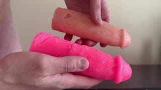 Cloning my Dick with Clone a Willy +balls (dark Hot Pink) and Admiral Cock & Ball Dual Ring