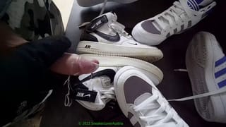 Last 3 Cumshots on White Nike AF1 Utility - Pornhub Gay
