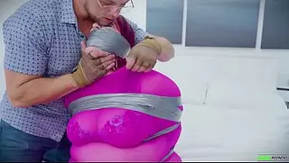 BBW Taped and Encased in Pantyhose Bondage EP