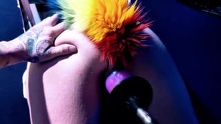 Fuck Machine while getting Throatfucked