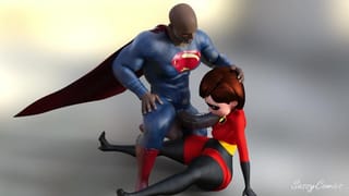 The Incredibles Helen Parr Anal Fucked by Black Superman Parody