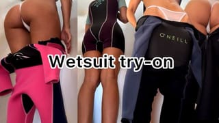 Neoprene Wetsuit Try-On in a Steamy Fitting Room | Real Life Secondhand