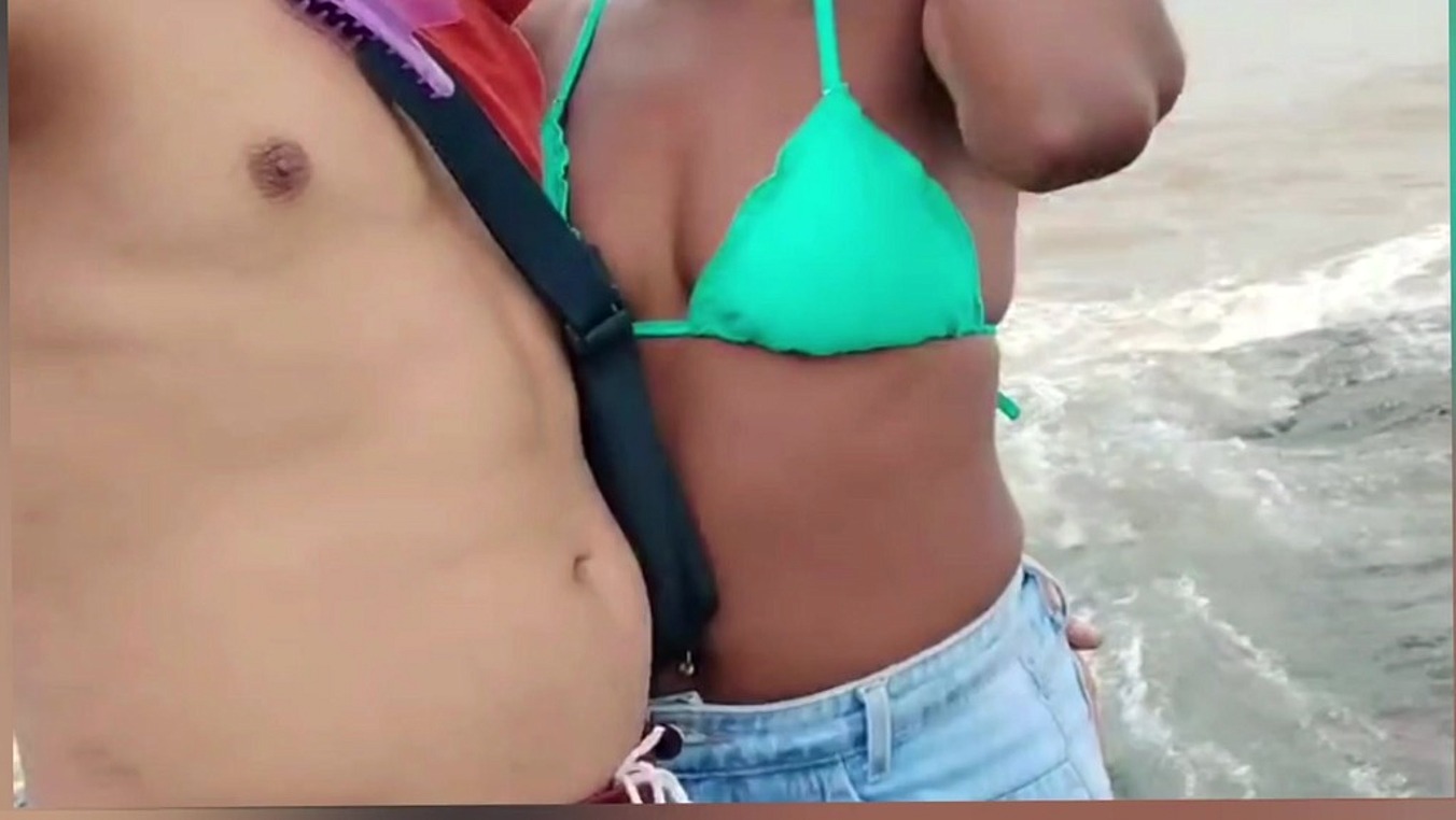 CASADA ENGOLIU A ROLA BBC NA PRAIA
