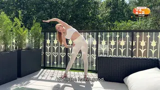 POV my Stepsister in Leggings couldn't Resist my Dick after Training.