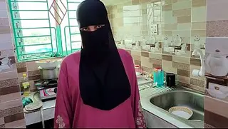 Cheating husband fuck Hijab house maid when no one at home bangla