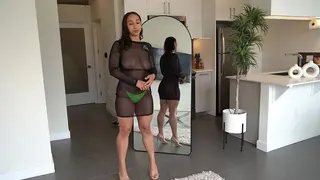 Transparent Mesh Dress Haul W/ Mirror View | Babygirl Hazel
