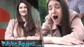 Public Agent - College Art Student with Natural Tits Dares to have Sex outside for first Time