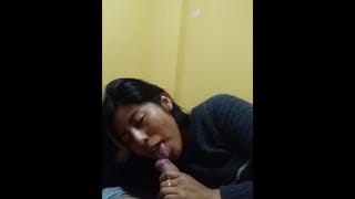 I Love Sucking this Hairy Cock, Enjoying his Balls and having it Reach my Throat