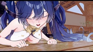 [wuthering Waves] Inuo x Rover: Steamy Hot Spring Sex amidst Cherry Blossoms