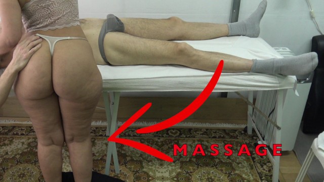 Maid Masseuse with Big Butt let me Lift her Dress & Fingered her Pussy while she Massaged my Dick !