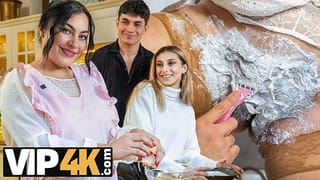 MOMMY4K. Shaving Mature Pussy Ended up as Hot Bathroom Fuck