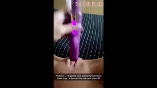OMG I found Stepmoms Vibrator and used it until I Squirt all over her Bed on Snapchat