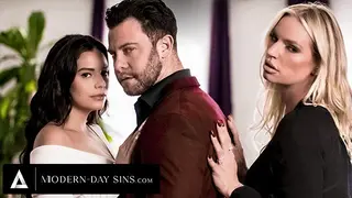 MODERN-DAY SINS - Cheating Husband Fucks Sneaky Mistress in Secret while Wife Waits in other Room