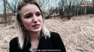 Social Experiment Ended for Presenter with Cum in her Pussy