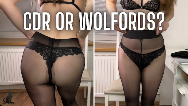 CDR or Wolfords? Black 20 DEN Nylon Pantyhose Try-on (teaser)