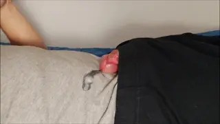 My Loser Dick Explodes over my T-shirt - Hands Free Cum