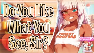 [M4M] | your Waiter at Femboy Hooters is just too Hot to Ignore 💕💦♂️ {lewd ASMR}