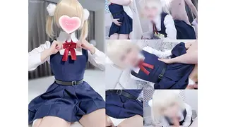 ❤️【aliceholic13】mesugaki Vtuber Cosplaying Hookup in a SchoolUniform Outfit. Filling her Ultra-Tight