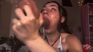 Tiana Blow OnlyFans SOLO 15min BJ Deepthroat and Playing with Cum