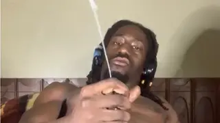 BBC Huge Cumshot Wearing Cock Ring
