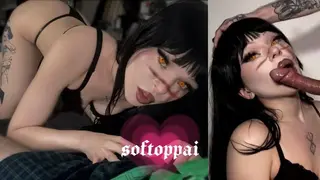 Yoru Takes over and Denji Fucks her Face ( Chainsaw Man Cosplay ) ( Blowjob POV ) - SoftOppai