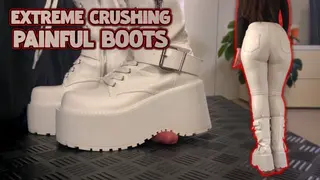 Friend's Sister Crushing Cock and Balls in Giant Platform Boots with Extreme Sole Tread - Shoejob