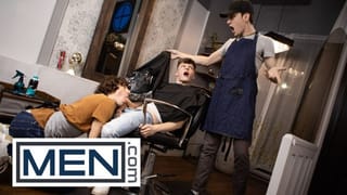 MEN - Sexy Hair Salon Owner Cristiano Sucks Jake Preston's Cock under the Barber's Cape - Pornhub Gay