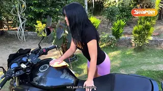 Fucked a Motorcycle Washer to Prove i'm a Pornhub Porn Actor!