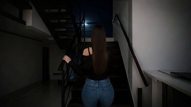 I go into an Abandoned House and the Security Guard Fucks me