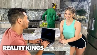 REALITY KINGS - Angie Faith Gets ignored by her BF so she Fucks his Roommate on the Kitchen Counter