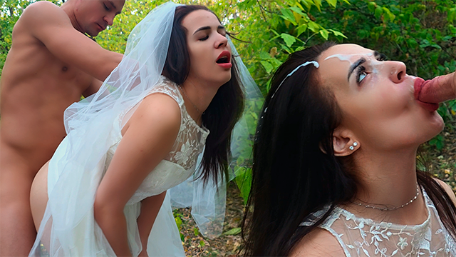 The Bride Cheats on her Groom in the Ass on her Wedding Day