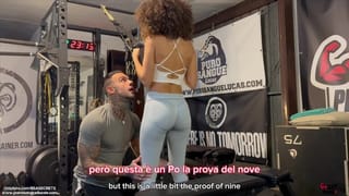 FAKE PERSONAL TRAINER with BEATRICE SEGRETI FUCKING a TEEN CURLY BRUNETTE AFTER a WORKOUT