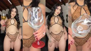 2 Cumshots and Piss in the Glass Cup, can you Drink It?