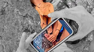 GentlyPerv CUMS ON MissSexyRoom at a Beach. a Beautiful Real TROIA ITALIANA at Work