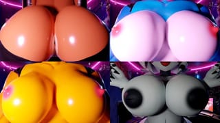 FNAF Animatronics Compilation | five Nights in Anime 3D 2
