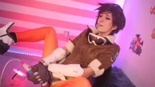 Tracer (Overwatch Hitachi until she Cums