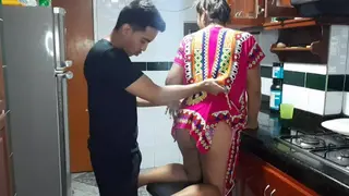 Tasting my Stepmother's Rich Pussy in the Kitchen
