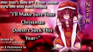 【r18+ XMas Audio RP】Your Sister's Slutty BFF Cums in your Room, wants your V-Card【F4M】