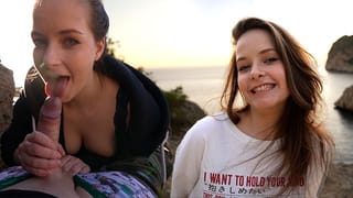 MALLORCA Vlog Part II - Blowjob + HUGE FACIAL on a PUBLIC Beach