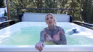 Hot Busty Blonde Christina Savoy Dominates Peeping Stranger
