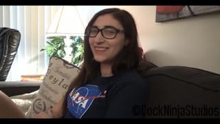 Shy Nerdy little Step Sister Fucks Step Brother for a Trip to Space Camp - Addy Shepherd