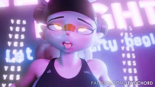 Having Sex with Furry Scorbunny DJ Backstage