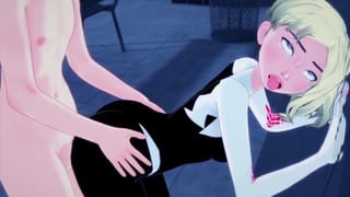 Gwen Stacy (spider Woman) Fucking on the Roof | Spider-man | Marver Hentai POV and Normal