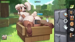 Sexy Blonde Furry Sheep Gets Caught in Steve's Boat and Plunged by a Piston