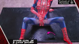 Spider Cssa porn video – Spider-Girl Plays in a Latex Vacbed - Cosplay Slut Fills her Holes with Toys & is Sealed in Bondage