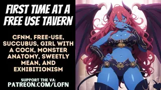 [F4TM] first Time at the Free use Tavern [Free-Use] [tavern] [succubus] [girlcock] [exhibitionism]